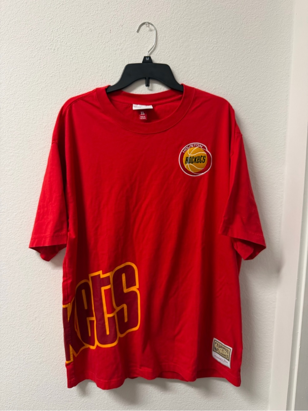 Mitchell & Ness Red Houston Rockets Short Sleeve Tee